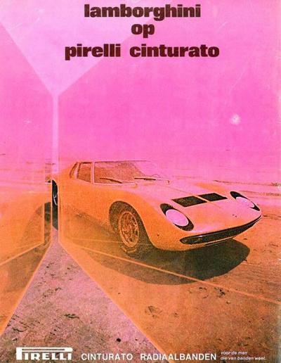 PIRELLI CINTURATO Lamborghini Miura Poster